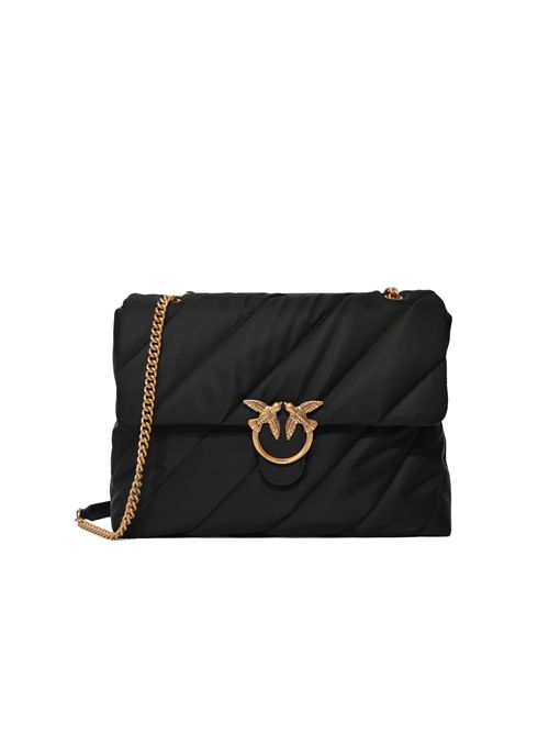 Borsa a tracolla maxi Extra Love Bag Puff in nylon trapuntato Nero PINKO | 103347 A358Z99Q